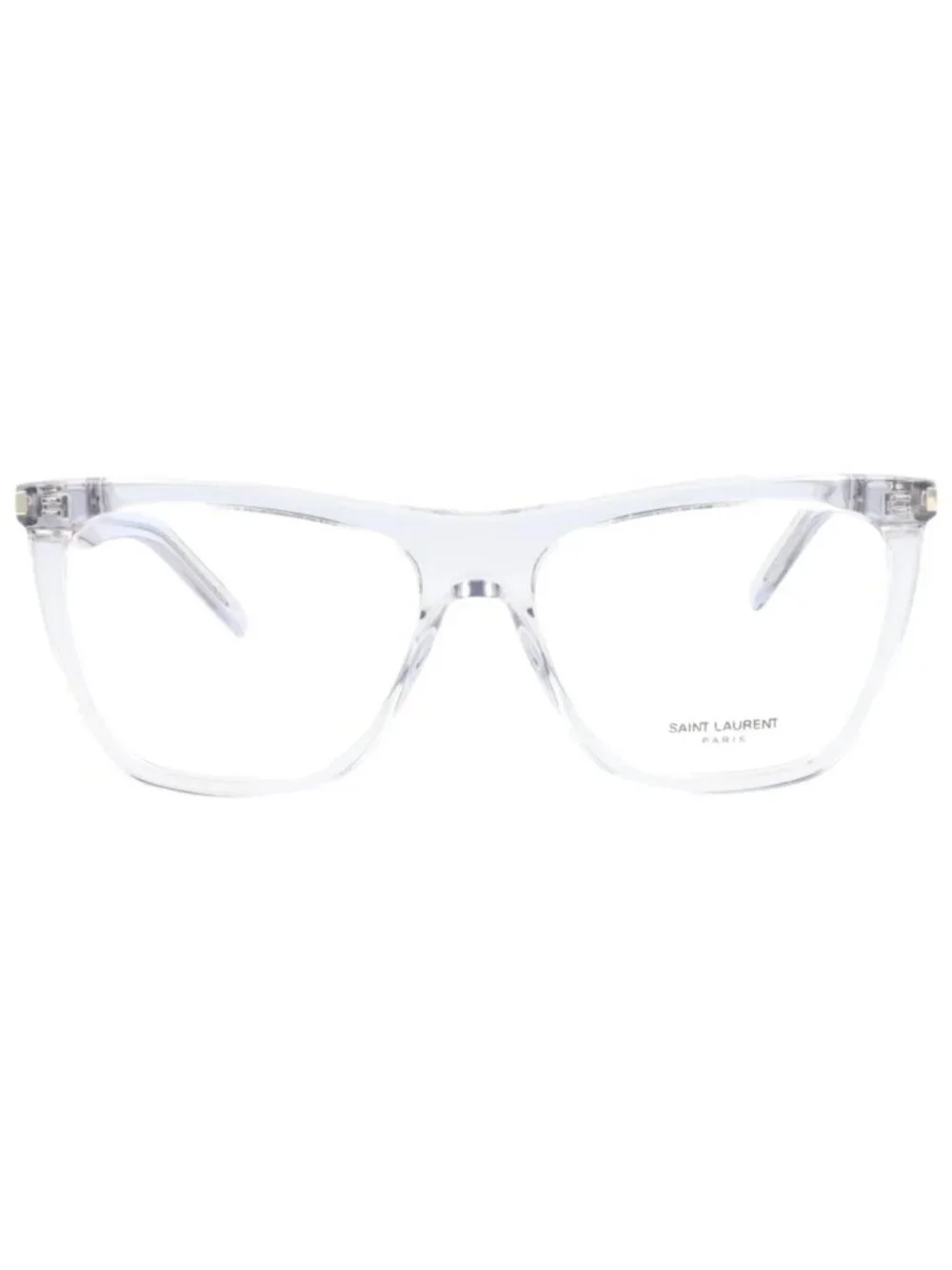 New Saint Laurent Women's Eyeglasses Square Rectangle Acetate Frame Grey Grey